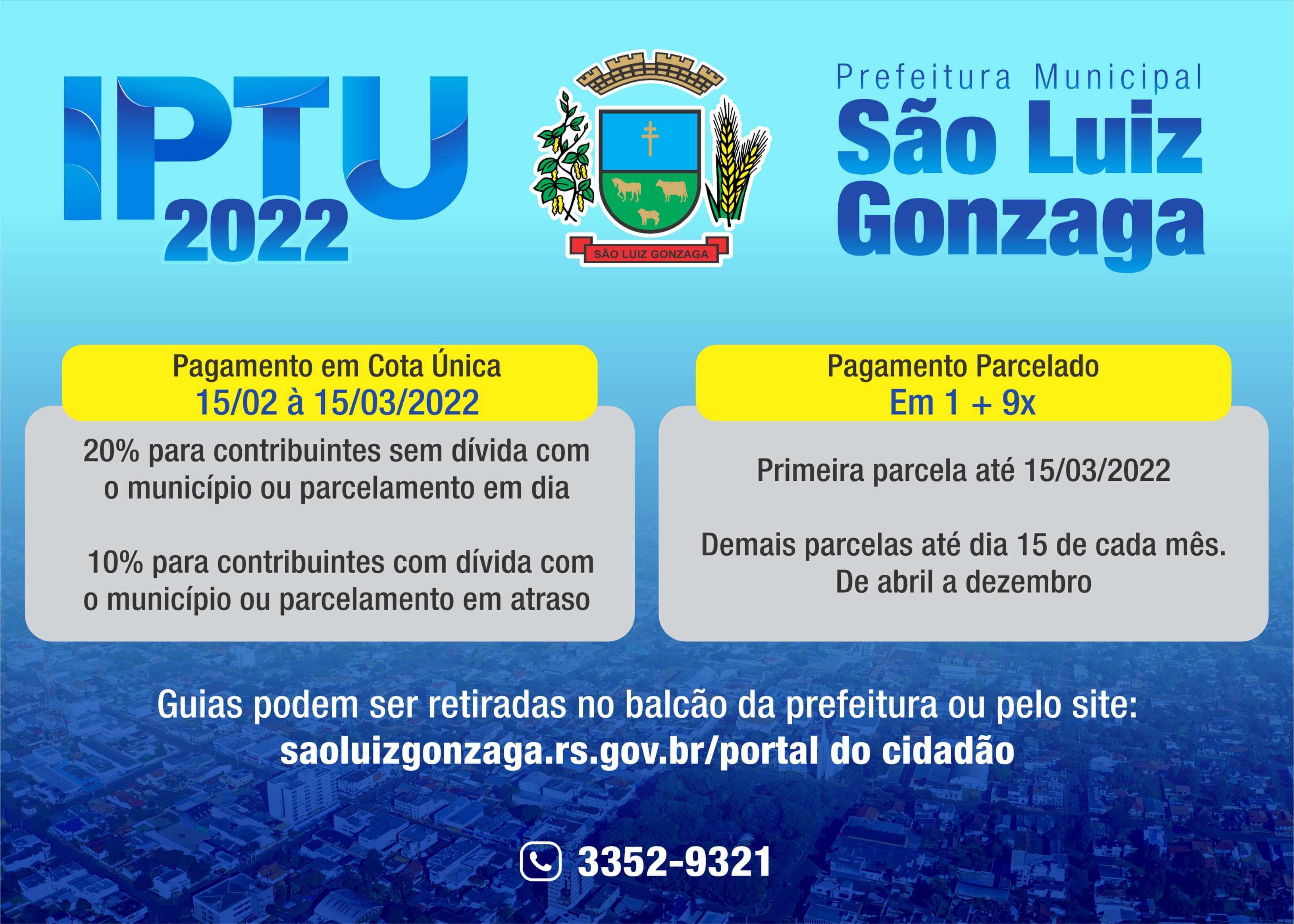 IPTU 2022 com desconto de 10% ou 20% no pagamento em cota única até amanhã 